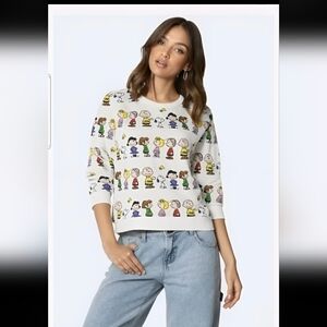 Peanuts Multicolor Character Crewneck Sweater